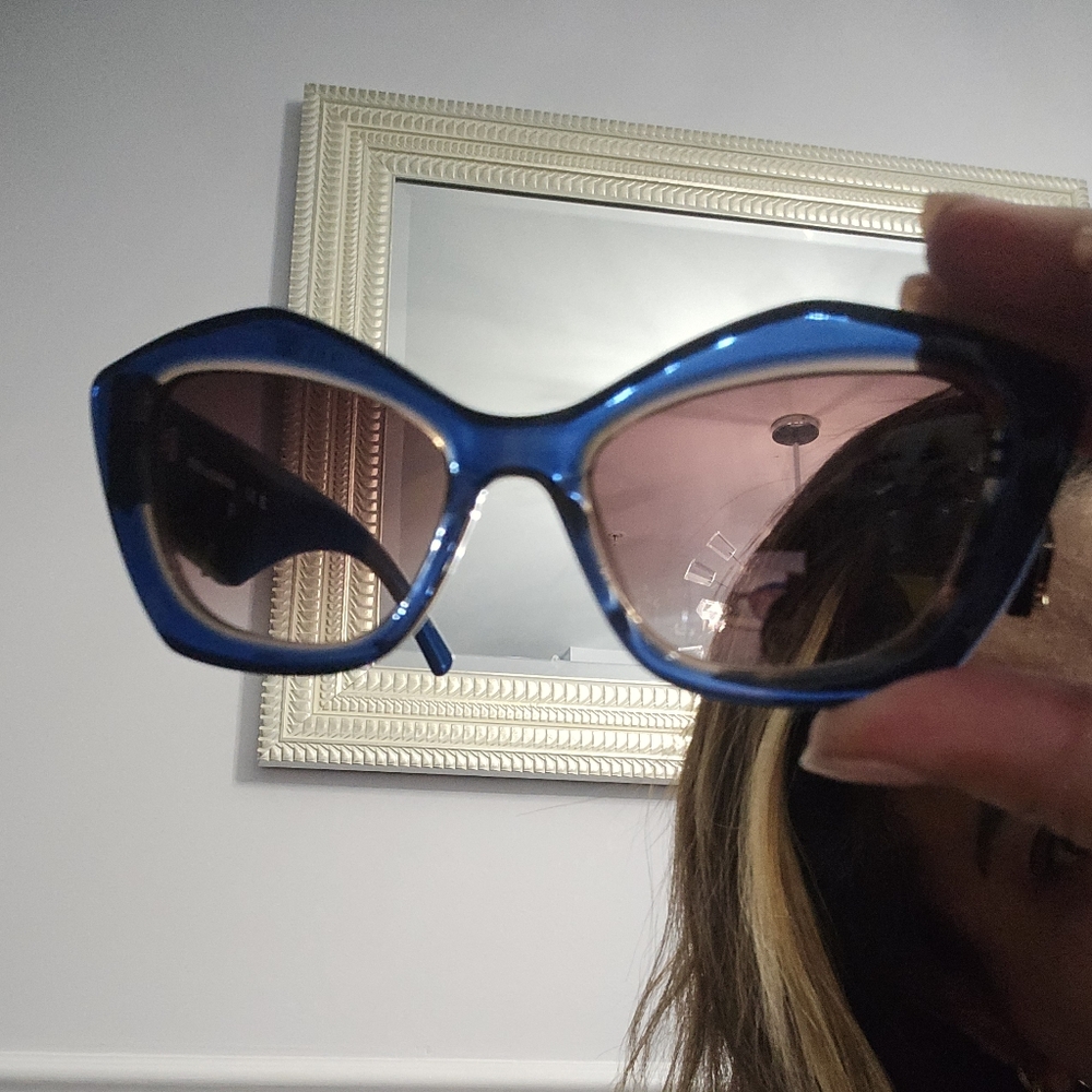 Karl Lagerfeld Black and Gold Sunglasses